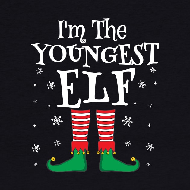 I'm The Youngest Elf Matching Family Christmas Pajama Shirt by TheMjProduction